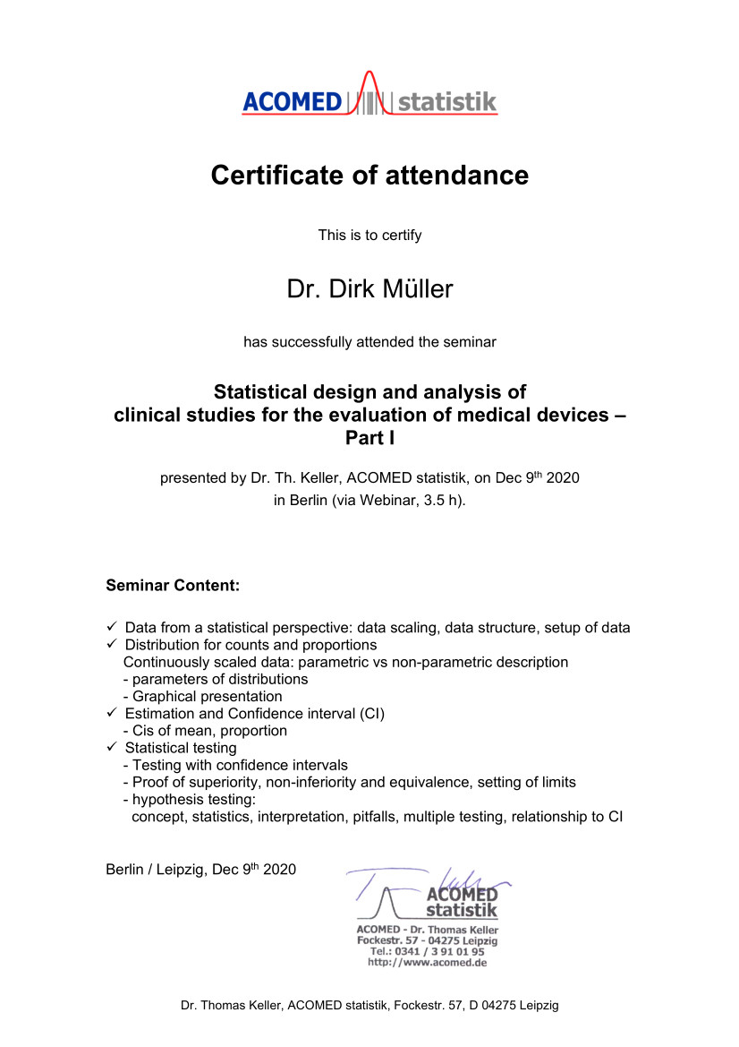 Biostatistics seminar certificate part-1 Mueller