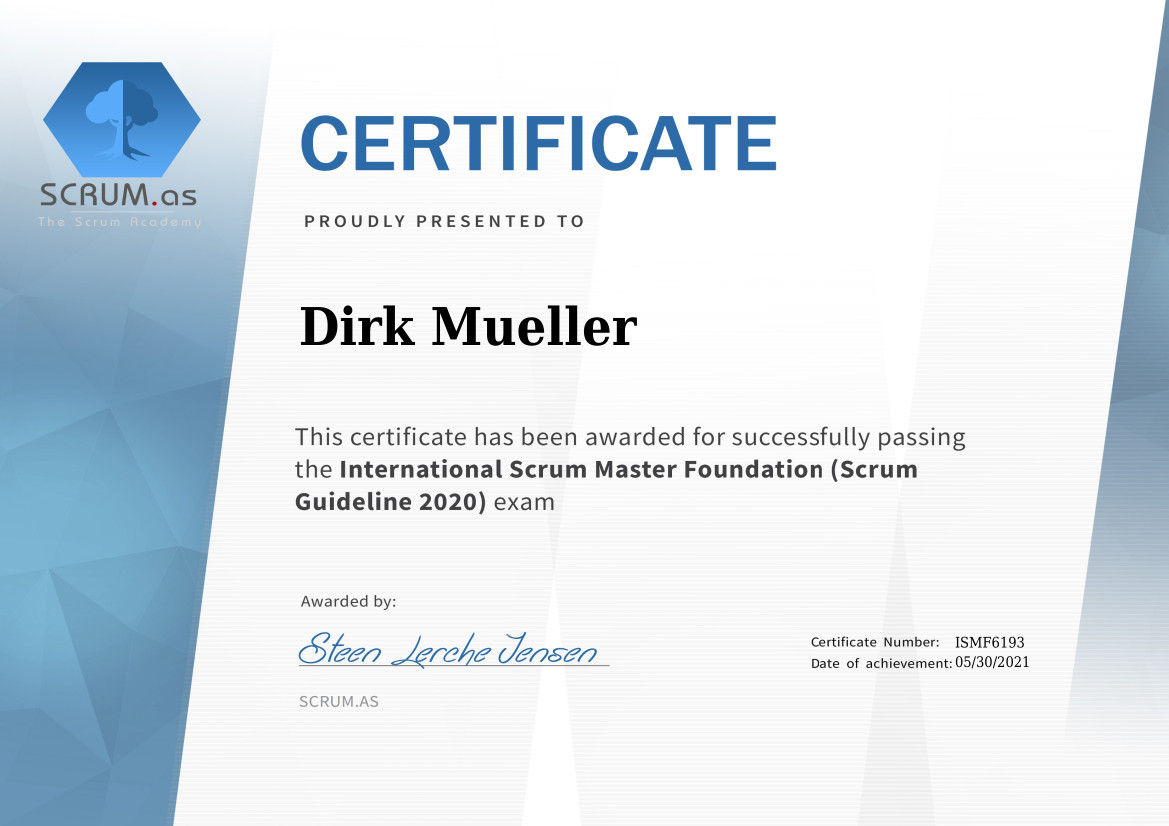 International Scrum Master Foundation 2021