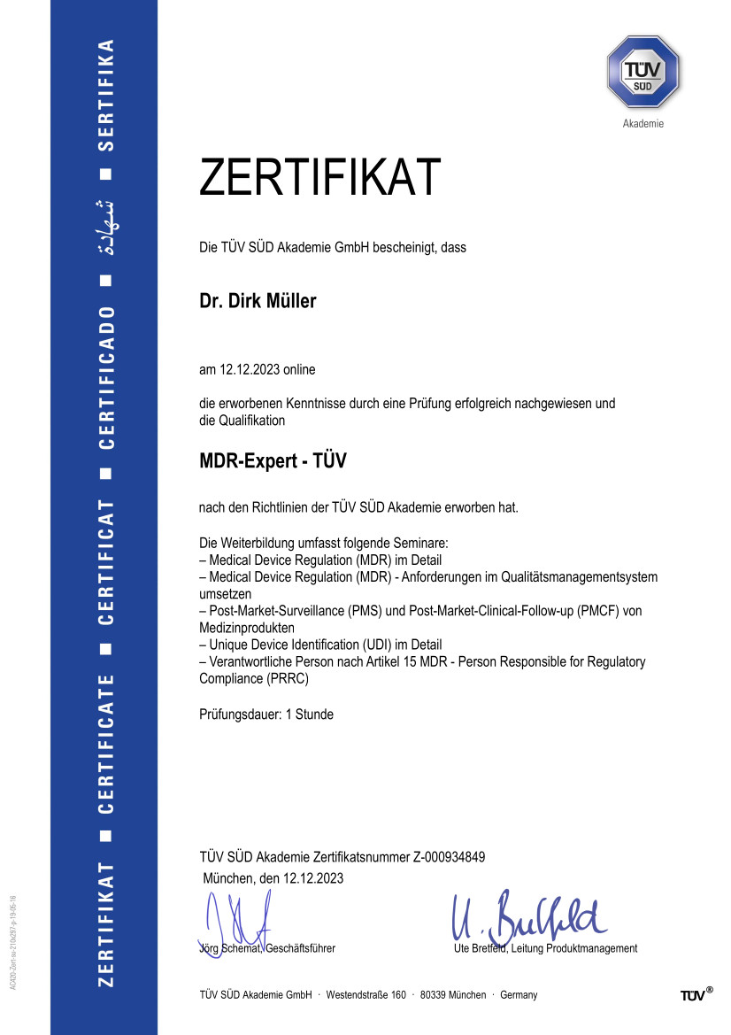 Zertifikat MDR-Expert 18-Dec-2023